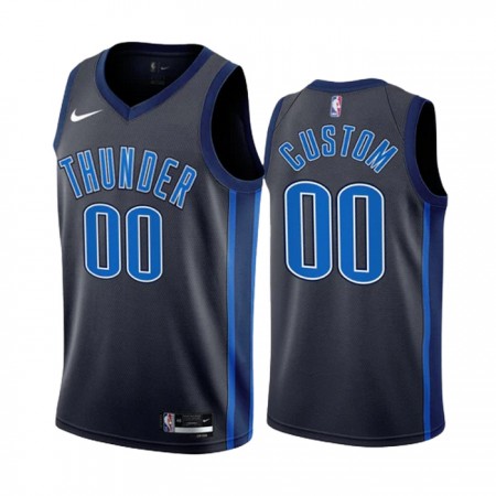 Camiseta Hombre Oklahoma City Thunder Personalizadas 2022-23 Nike City Edition Negro Swingman